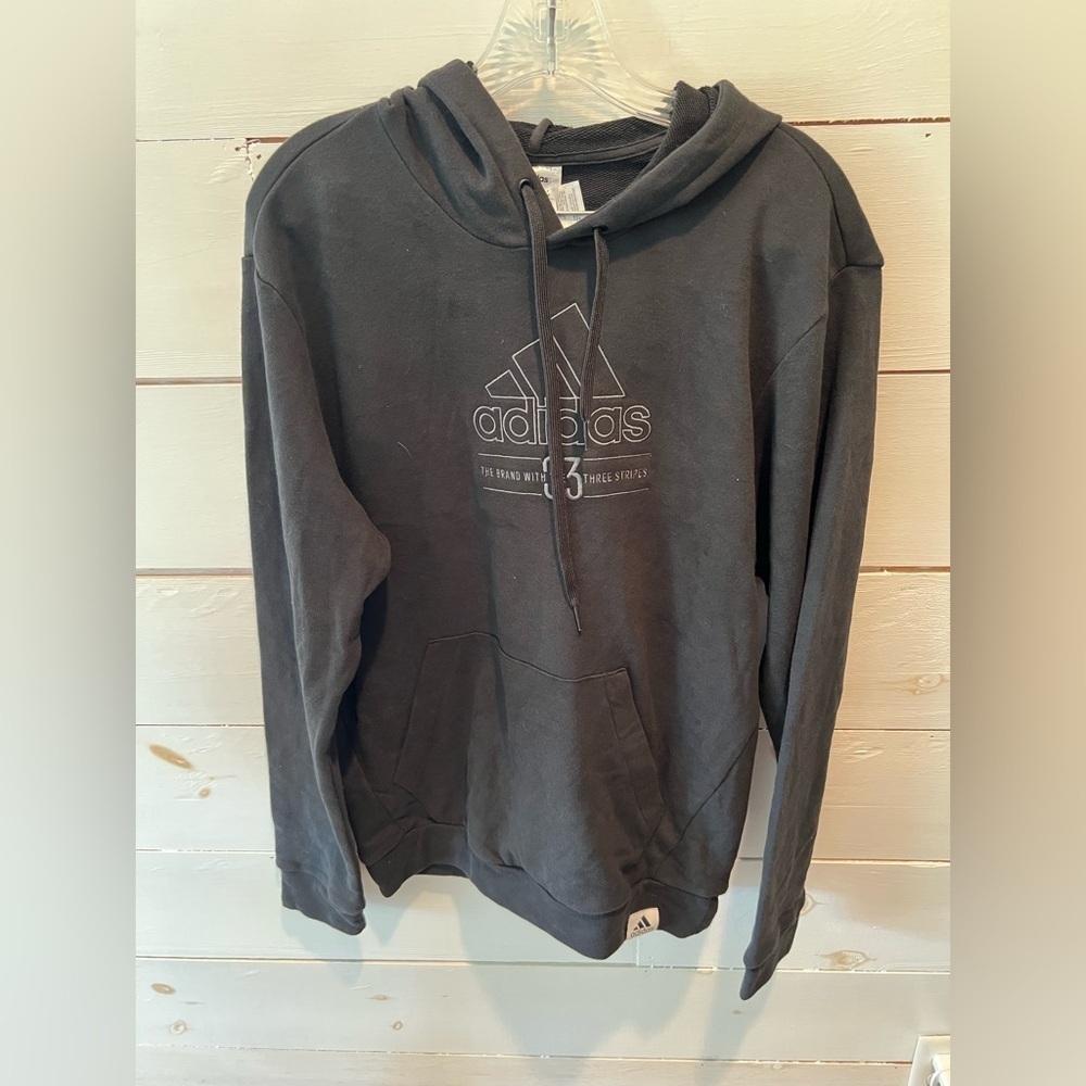Adidas Men's Black Hoodie Sweatshirt, size medium, NWT, casual, athletic